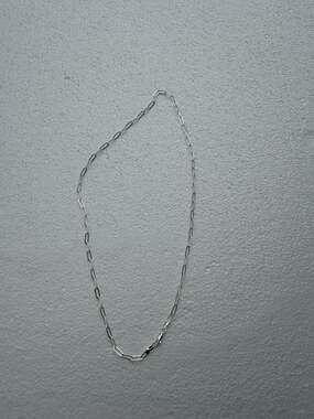 IEFWELL 925 Sterling Silver Paperclip Chain Necklace for Men and Women